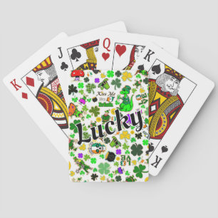 De Cartes Saint Patrick's Day Poker Jeu Bonne Chance Charms