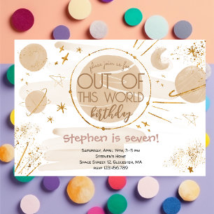 De ce monde l'anniversaire Invitation