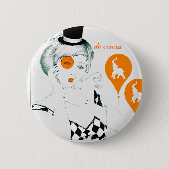 De Circus 2 Inch Round Button (Front)