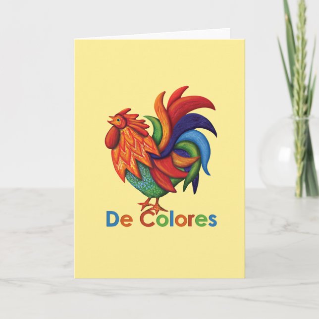 De Colores Greeting Card with Lyrics & Envelope (Front)