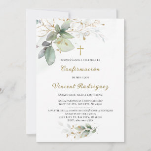 De Confirmación Católica con Diseño Elegante en Ve Invitation