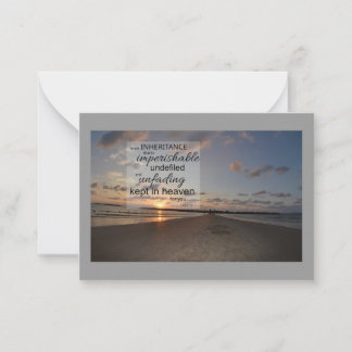 De Correspondance 1 Pierre 1:4 Carte plate non pliée | Héritage éter