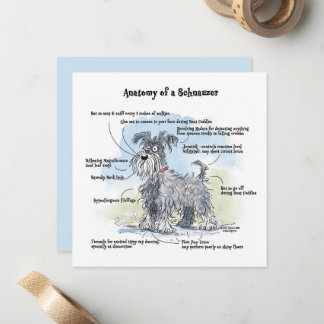 De Correspondance Anatomie d'un Carte pour notes Schnauzer