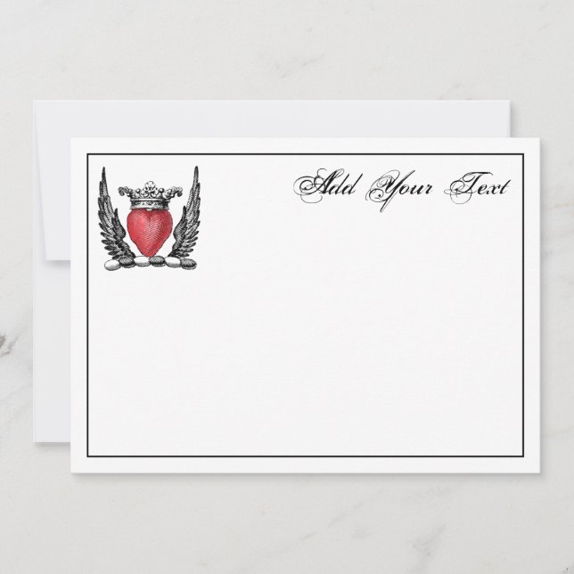 De Correspondance Armoiries héraldiques du coeur Carte d'armoiries (Devant)
