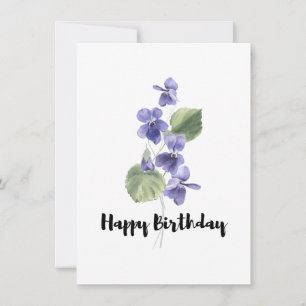 De Correspondance Belle violet violet Bouquet Carte Anniversaire