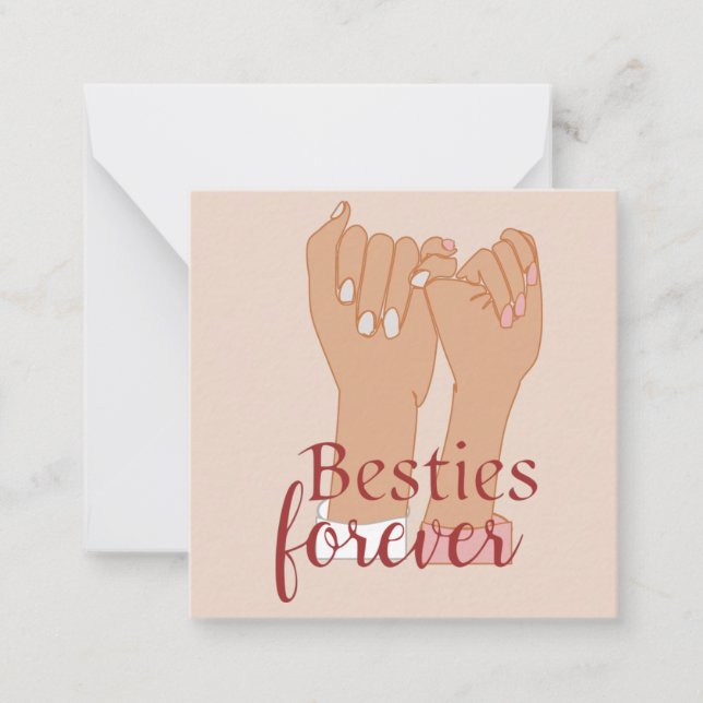 De Correspondance Besties Pour toujours Carte pour notes (Devant)