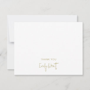 De Correspondance Carte à billets plats blancs en Merci Mariage chic