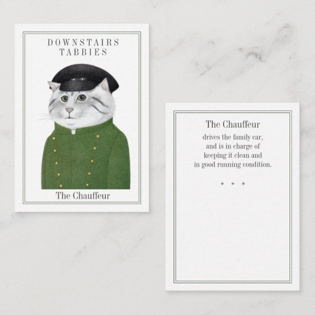 De Correspondance Carte à échanger CHAUFFEUR CAT (Devant / Derrière)