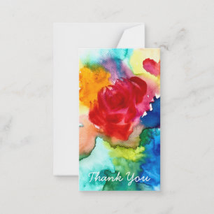 De Correspondance Carte à fleurs d'art rose pavot aquarelle