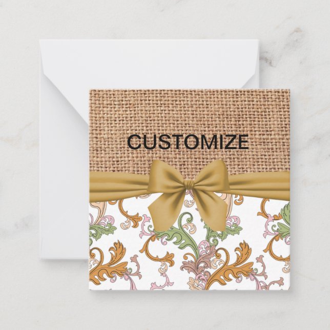De Correspondance Carte à note fixe personnalisable (Devant)