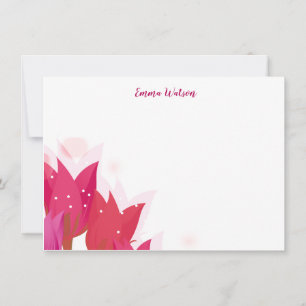 De Correspondance Carte à note plate - Tulipes