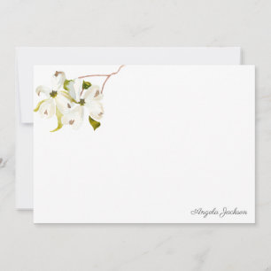 De Correspondance Carte à plat Watercolor Cherry Blossom