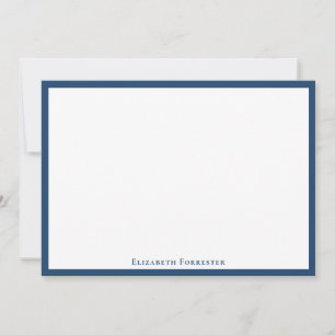 De Correspondance Carte Aegean Blue Elegant Moderne Flat Note