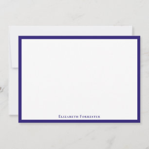 De Correspondance Carte Berry Blue Elegant Moderne Flat Note