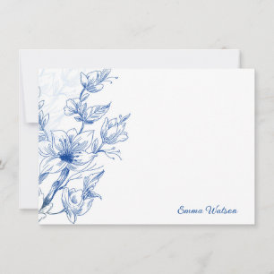 De Correspondance Carte Bleue Personnalisée Magnolia