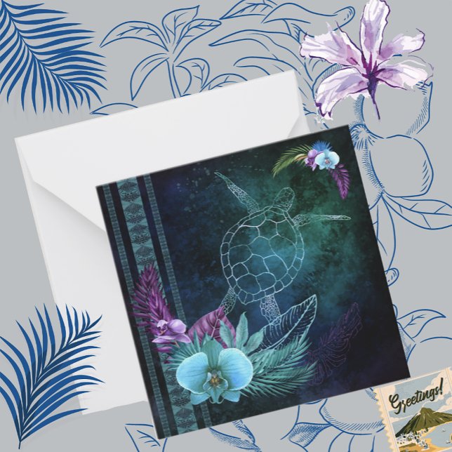De Correspondance Carte Carré Hawaiian Dreams (Créateur téléchargé)