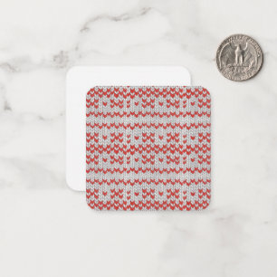 De Correspondance Carte Carré plat ROUGE NORDIQUE KNIT 2,5 pouces