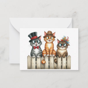 De Correspondance Carte chat mignonne