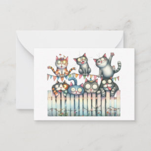 De Correspondance Carte chat mignonne