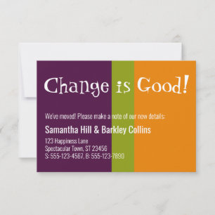De Correspondance Carte d'adresse colorée : "Changer est bon"