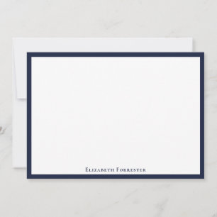 De Correspondance Carte Denim Blue Elegant Moderne Flat Note