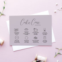 Carte d'instruction Mauve Cake