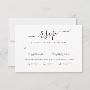 De Correspondance Carte d'invitation RSVP minimaliste simple et élég
