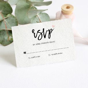De Correspondance Carte d'invitation RSVP minimaliste simple et mode