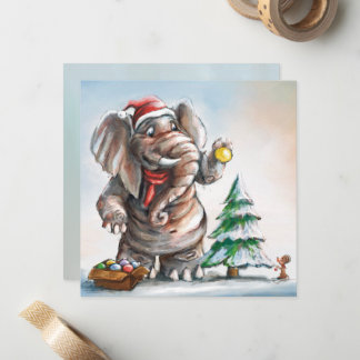 De Correspondance Carte Éléphant et Souris - par Monika Marzec