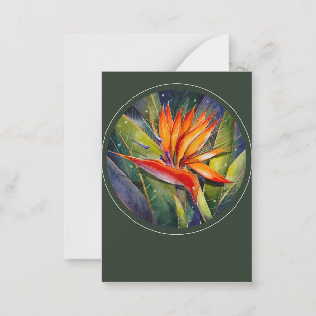 De Correspondance Carte EVE Peint Strelitzia Flower Note (Devant)