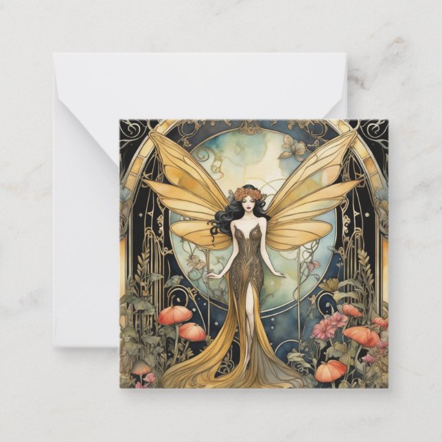De Correspondance Carte Fée Art Déco gothique (Devant)