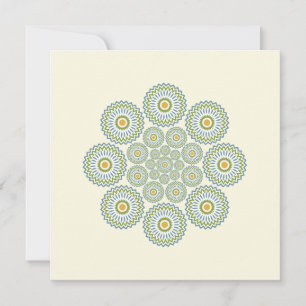 De Correspondance Carte Flora Solara en Olive et Orange