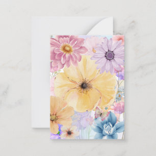 De Correspondance Carte Florale aux fleurs lumineuses