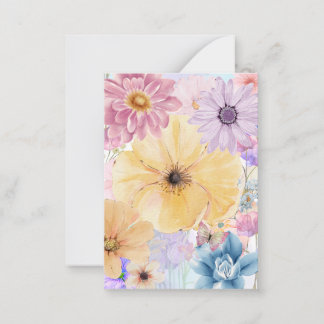 De Correspondance Carte Florale aux fleurs lumineuses