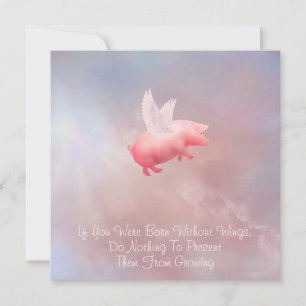 De Correspondance Carte Flying Pig Grow Your Wings
