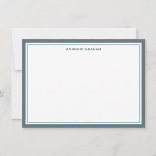 De Correspondance Carte frontière gris charbon et bleu clair