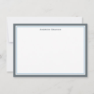 De Correspondance Carte frontière gris charbon et bleu clair