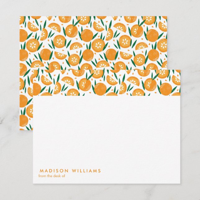 De Correspondance Carte Fruit Design tendance moderne moderne (Devant / Derrière)