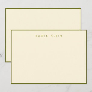 De Correspondance Carte Hudson Green Flat Note 5 po x 7 po