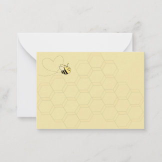 De Correspondance Carte intérieure neutre pour bébé abeille