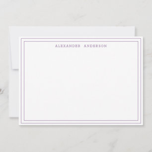 De Correspondance Carte Mauve moderne professionnelle double frontiè
