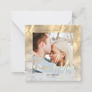 De Correspondance Carte photo en marbre Merci Mariage avec enveloppe