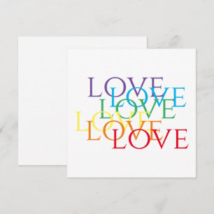 De Correspondance Carte Plat RAINBOW LOVE 5.25x5.25