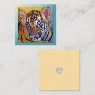 De Correspondance Carte plate bébé tigre aux yeux bleus