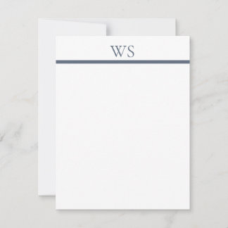 De Correspondance Carte plate Navy Blue Bar Monogramme