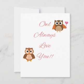De Correspondance carte pour notes "Owl Always Love You"