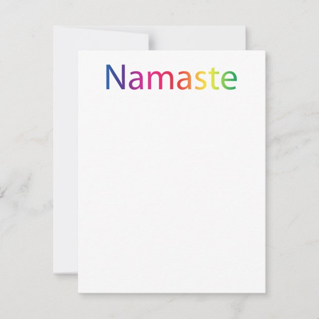 De Correspondance Carte Rainbow Namaste Flat (Devant)