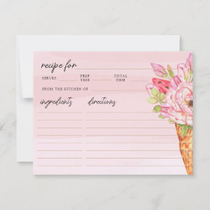 De Correspondance Carte Recette Fête des mariées crème glacée chic