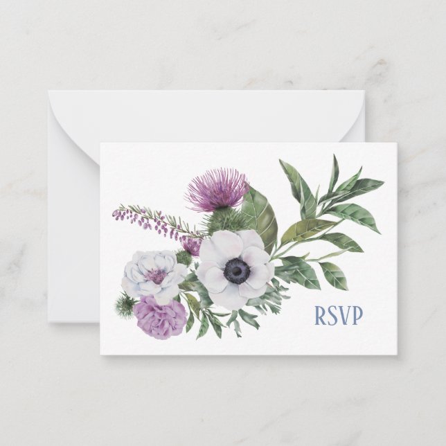 De Correspondance Carte RSVP Anemone et Thistle (Devant)
