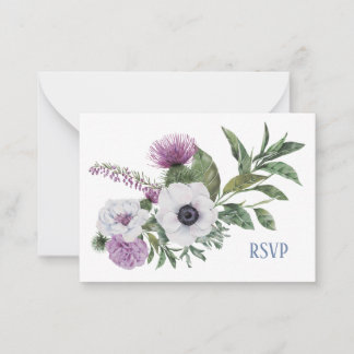 De Correspondance Carte RSVP Anemone et Thistle